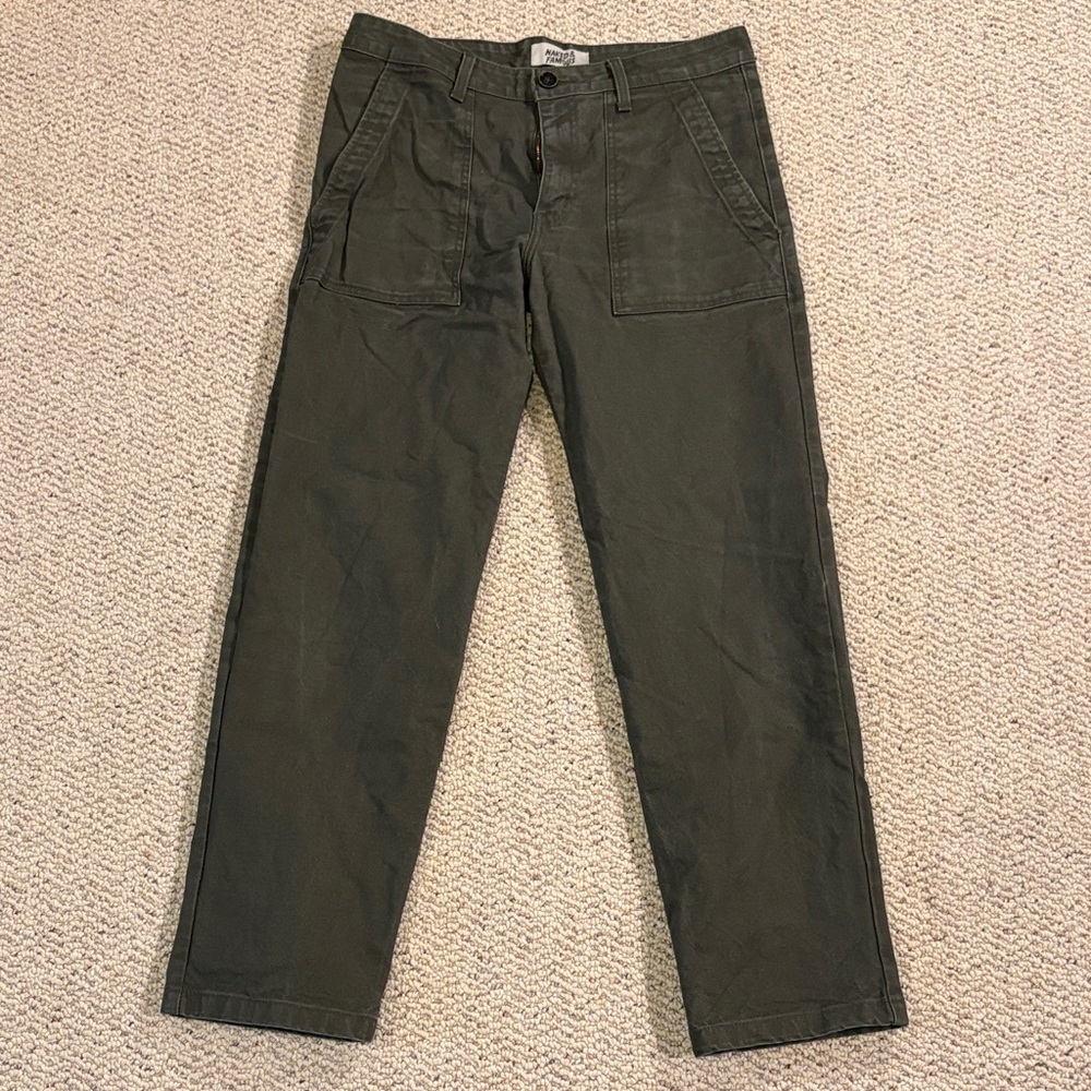 Naked & Famous Denim Olive Chinos